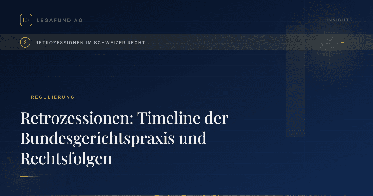 Retrozessionen: Timeline der Bundesgerichtspraxis und Rechtsfolgen
