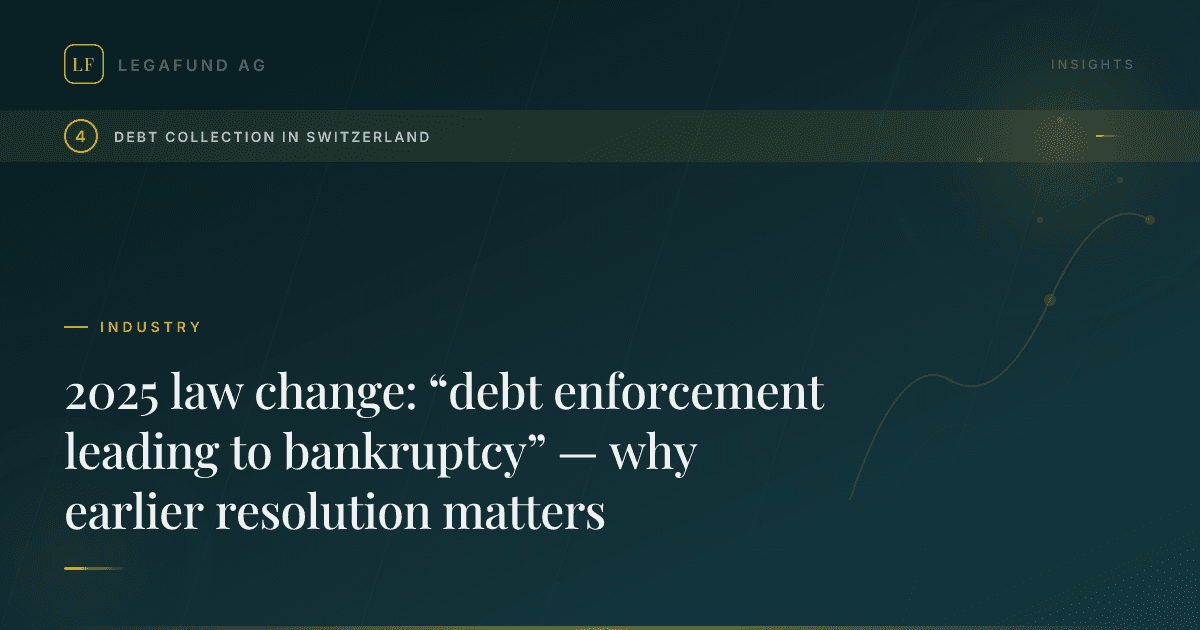2025 law change: “debt enforcement leading to bankruptcy” — why earlier resolution matters