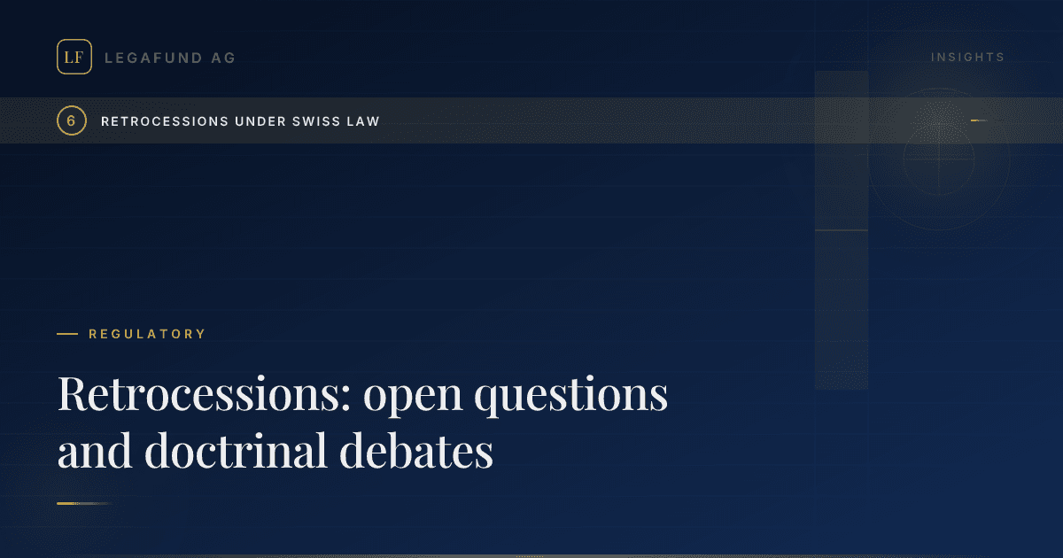 Retrocessions: open questions and doctrinal debates