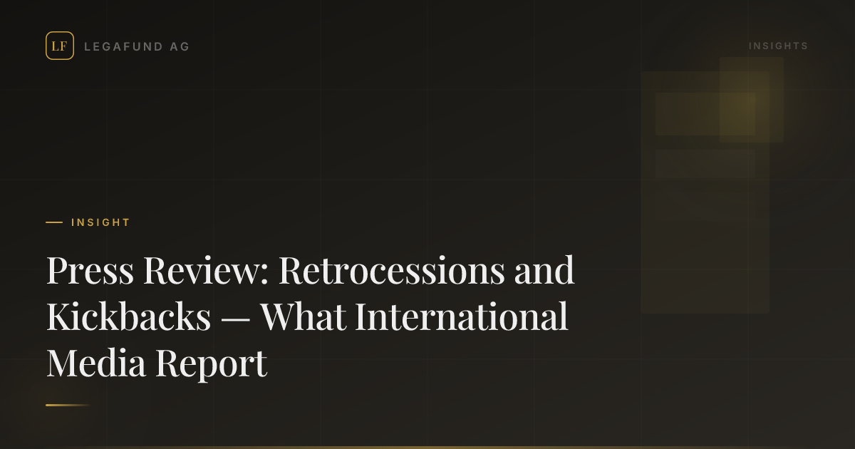 Press Review: Retrocessions and Kickbacks — What International Media ...